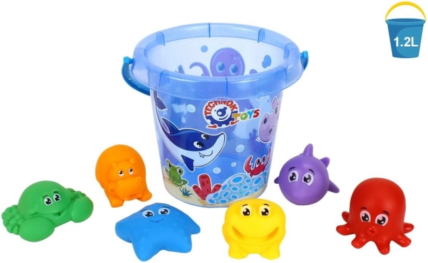 Fun set for sand and water with sea animals