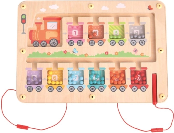 Magnetic Train Puzzle with Writing Practice