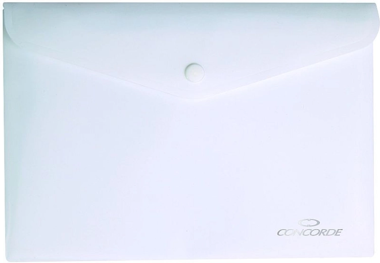 A5 CONCORDE Snap-Button Document Folder, White