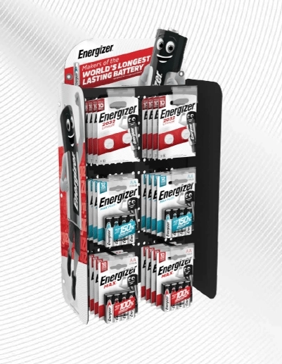 Energizeri vertikaalne stend 2×3 riputuskonksuga vardale