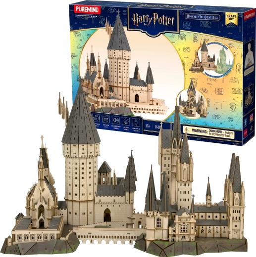 Puremind Harry Potter puidust 3D pusle Hogwarts – Suur saal