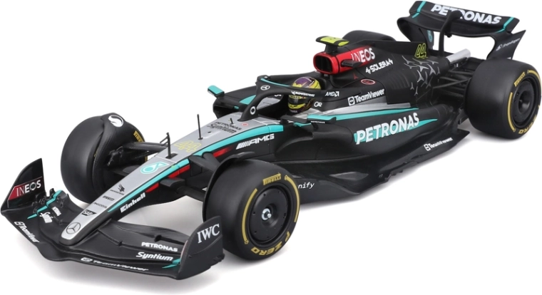 Bburago Mercedes-AMG Petronas W15 2024 #44 Lewis Hamilton – Vormel 1 mudel 1:24 akrüülkarbis