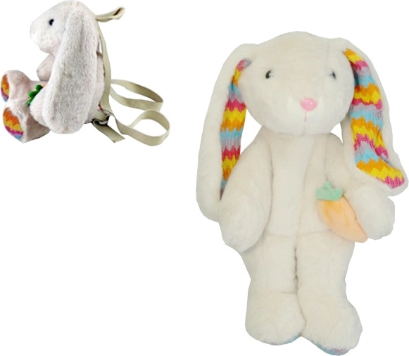 Plush children's backpack bunny