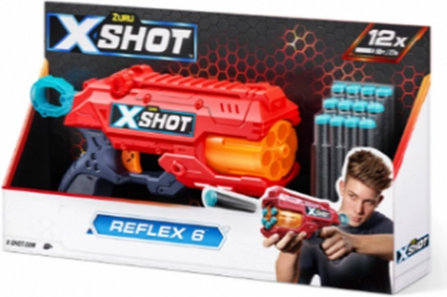 Vahunoolemepüstol X-SHOT Reflex 6 – oranž, 12 noolt