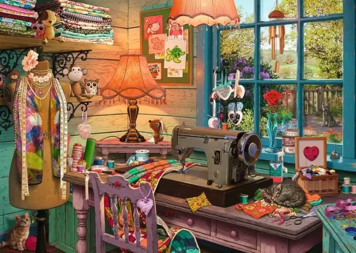 Ravensburger puzzle My Retreat 4: Sewing Corner 1000 pieces