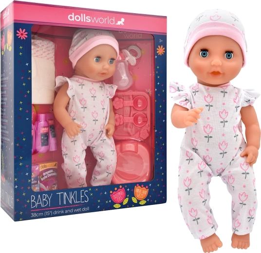 Dolls World beebinukk Baby Tinkles 38 cm joomise ja pissimise funktsiooniga ning tarvikutega
