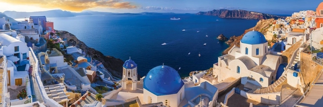 EUROGRAPHICS panoraampusle 1000 tükki – Santorini, Kreeka (Air Pano)