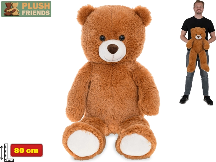 Pehme mängukaru Plush Friends 80 cm – tumepruun