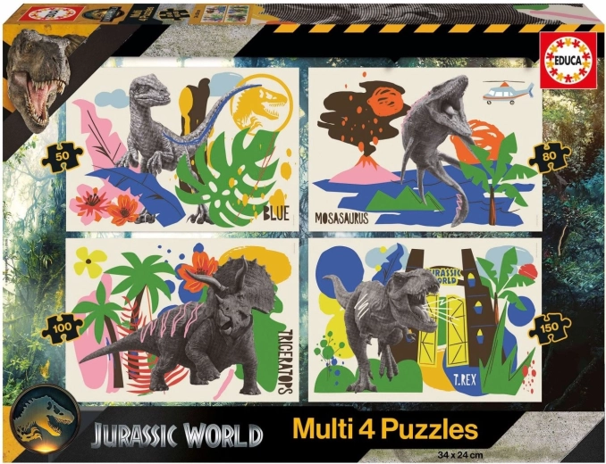 Educa Jurassic World puzzle 4-in-1 (50, 80, 100 and 150 pieces)