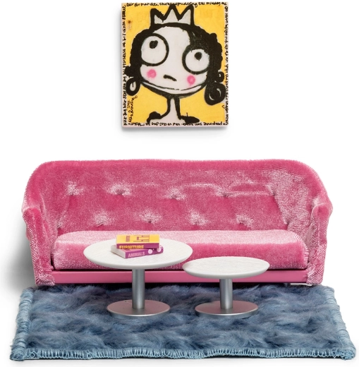 Living room furniture set for a Lundby dollhouse
