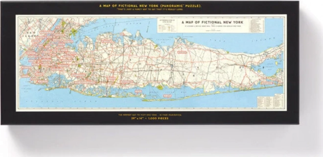 Panoraamne pusle Filmiliku New Yorgi kaart 1000 tükki GALISON
