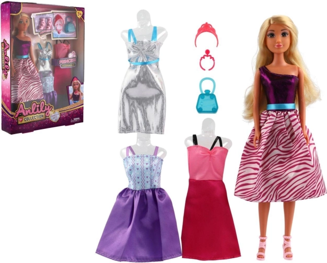 Anlily Doll 30 cm with Spare Dresses and Accessories in a Box