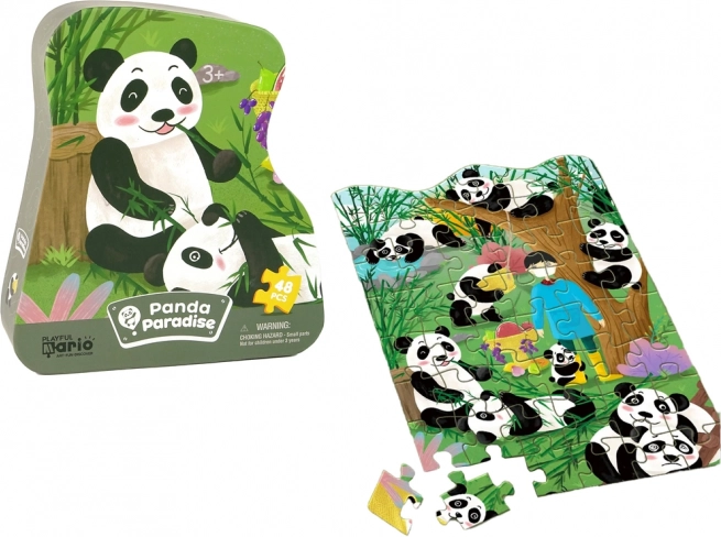 Puzzle Panda Bambusmets 48 tükki