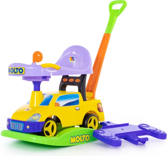 Laste jooksuratas ja kiikauto koos juhtrauaga