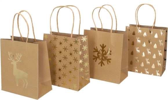 Jõulune kinkepaberist kott XS 15×17×8 cm