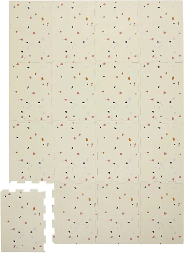 3 Sprouts vahtmängumatt terrazzo cream