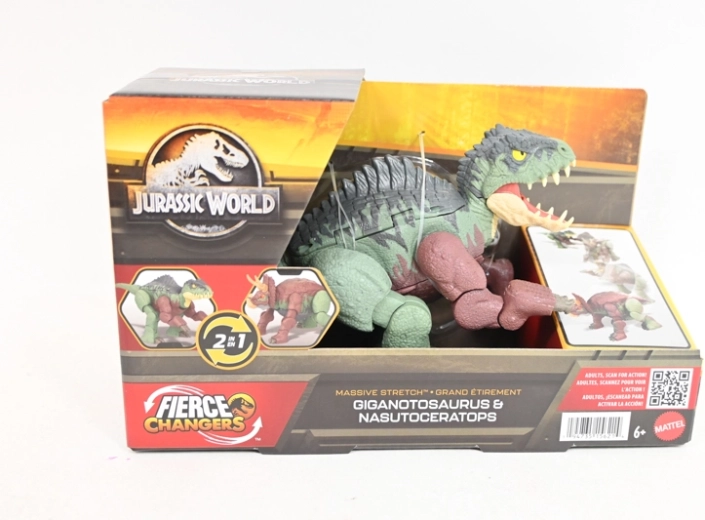 Jurassic World dinosaurusfiguur Nasutoceratops 2in1