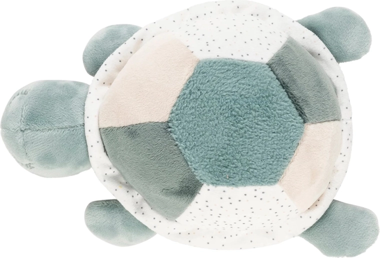 Nattou Lapidou plush turtle with activities 19 cm green