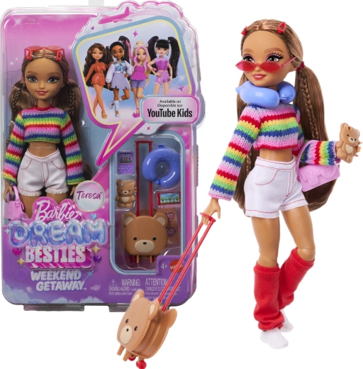 Barbie Dream Besties Teresa – moenukk nädalavahetuse väljasõiduks koos tarvikutega