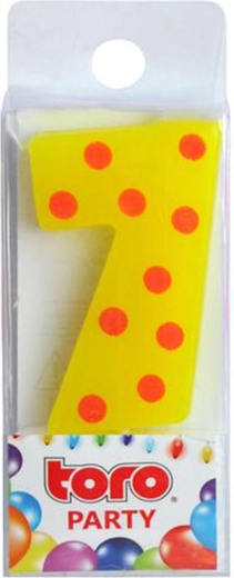 Cake Candle Number 7 TORO, pick-in, 4.5 cm