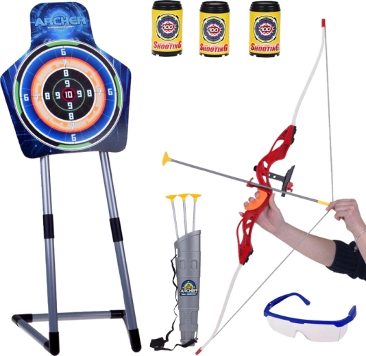 Children’s archery set Archer with target, suction-cup arrows and cans