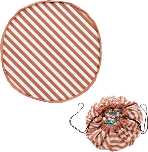 Play&Go Noomad original mängutekk ja mänguasjakott Stripes brown