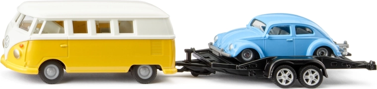 Siku Super – Volkswagen T1 with trailer and Beetle 1:50