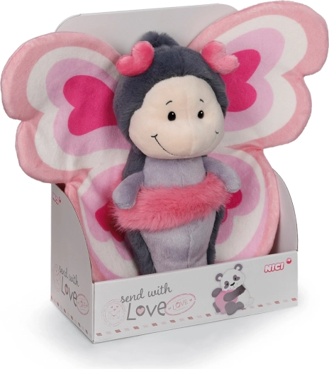 NICI plush butterfly Love in gift box 21 cm