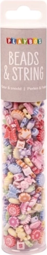 Playbox pastel beads in a tube, 350 pcs