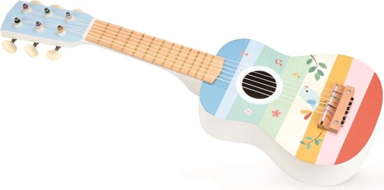 Wooden Guitar with Bird Lelin