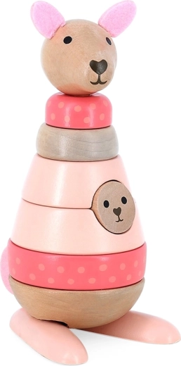 Vilac Wooden Stacking Tower with Surprise – Kangaroo