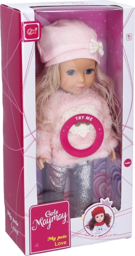 Doll with cap 36 cm - 1 piece