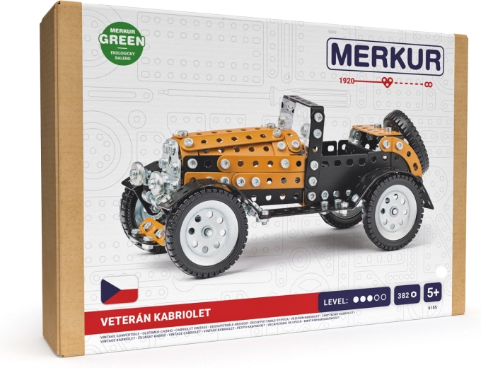 Merkuri metallkonstruktor veteranauto AERO, 382 osa