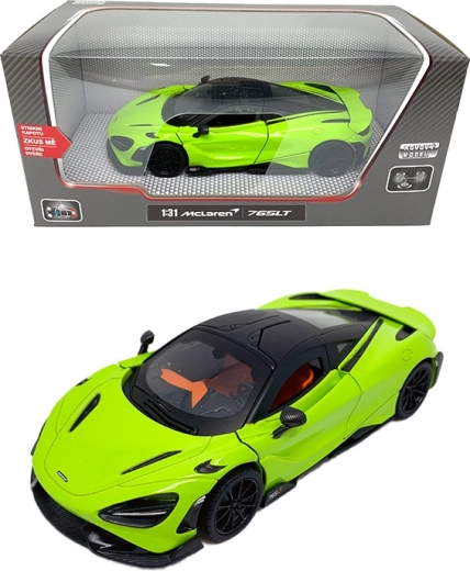 McLareni 765LT metallist automudeli 1:31 tulede ja helidega