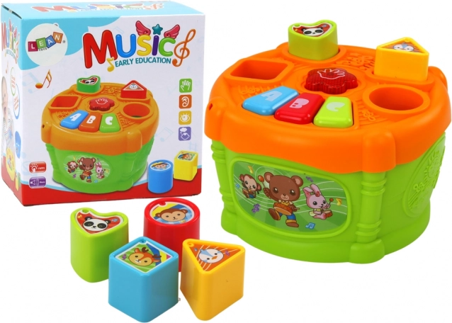 Interactive Educational Plastic Toy in Drum Shape