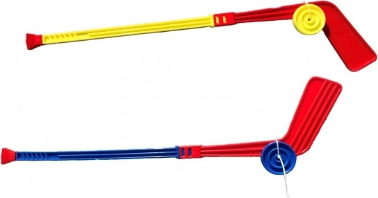 Plastic hockey stick with puck 74 cm