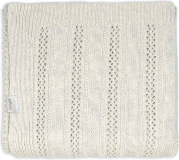 Lodger merino wool newborn blanket tan birch
