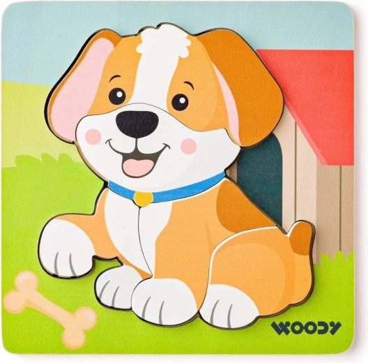 Woody Baby puidust sisestuspusle koerake alusel (5 tükki) – 1 tk