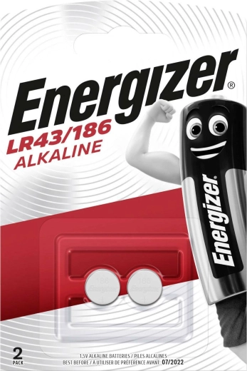 Energizer LR43/186 aluselised nööppatareid 1,5 V, 2 tk