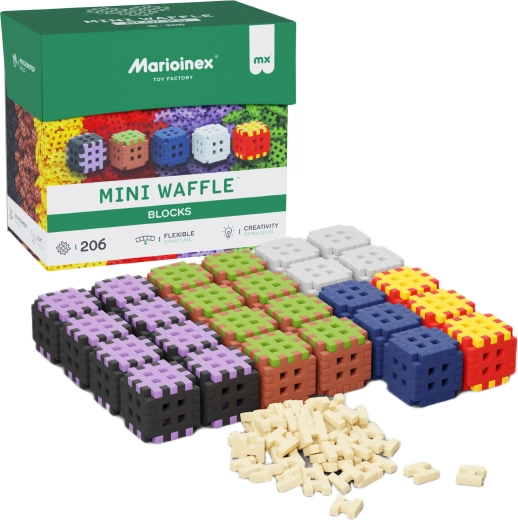 Mini Waffle Blocks construction set 206 pcs MARIOINEX