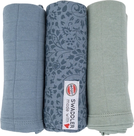 Lodger swaddler Flower tribe ocean – komplekt 3 tk 70 × 70 cm