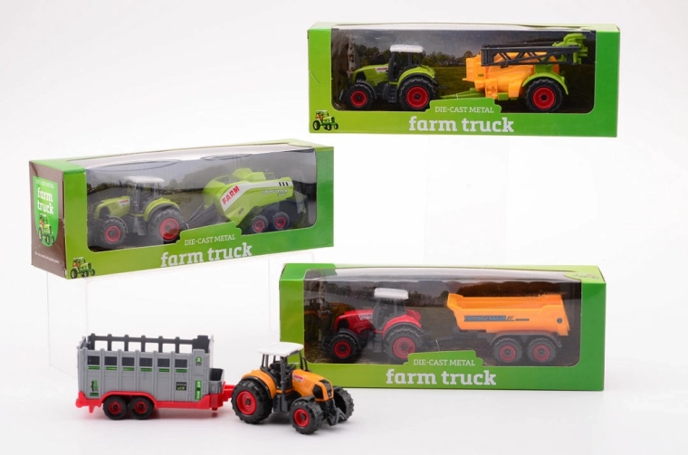 Farm master die-cast traktori mängukomplekt (keskmine) - 1 tk