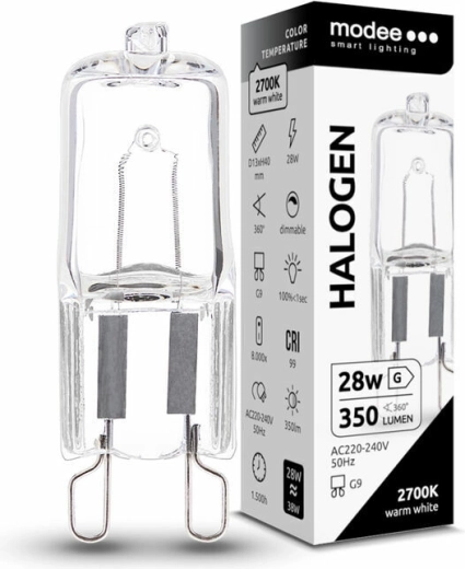 Modee ECO halogeenlamp G9 28 W, 350 lm, soe valge, hämardatav