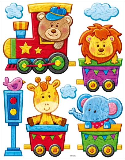 Decorative Wall Stickers Train with Animals