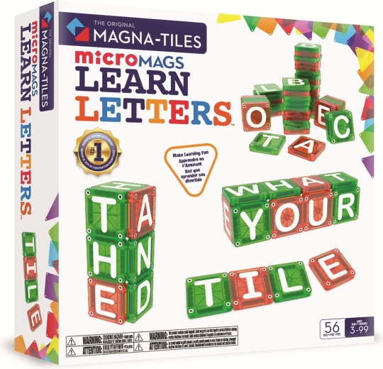 MAGNA-TILES magnetiline ehituskomplekt microMAGS tähtedega, 56 detaili