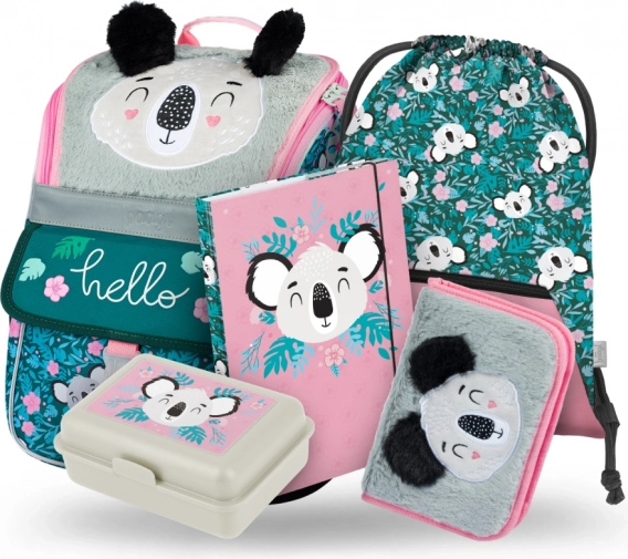 Koolitarvete komplekt Zippy Baby Koala: koolikott, pinal, jalatsikott, mapid, toidukarp