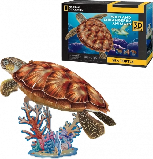 3D-pusle NATIONAL GEOGRAPHIC merikilpkonn – 31 detaili