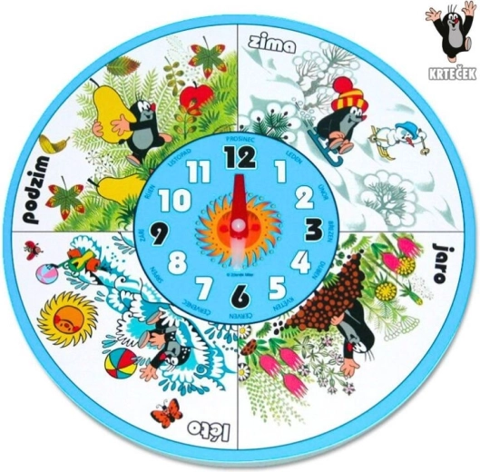 Wooden Wall Clock MOLE 20 cm