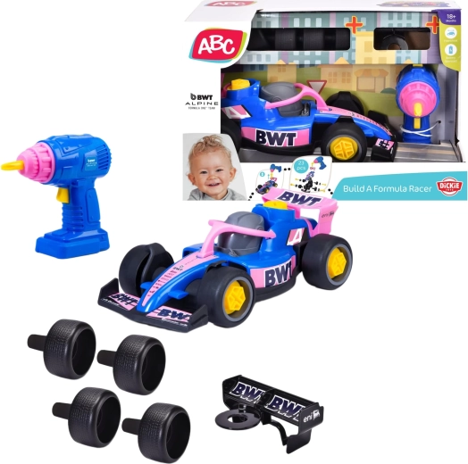Dickie Toys ABC Build A BWT Alpine võidusõiduauto elektrilise kruvikeerajaga