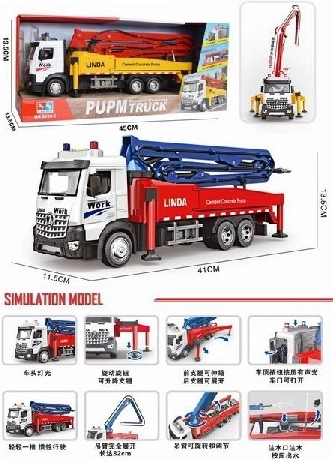 Concrete mixer truck with pump
